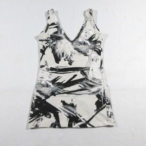 Isabela De Pedro Size 0, Abstract Black and White Women's Top